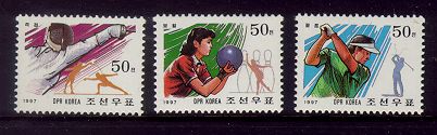 Korea PDR 1997 Games Golf Fencing Bowling 3v Mnh Sports